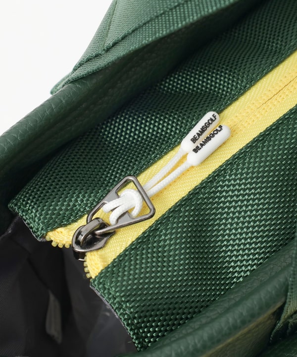 BEAMSGOLF トートバッグ グリーン/ベージュ BEAMS GOLF（ビームスゴルフ）の「BEAMS GOLF / ロゴ キャンバス