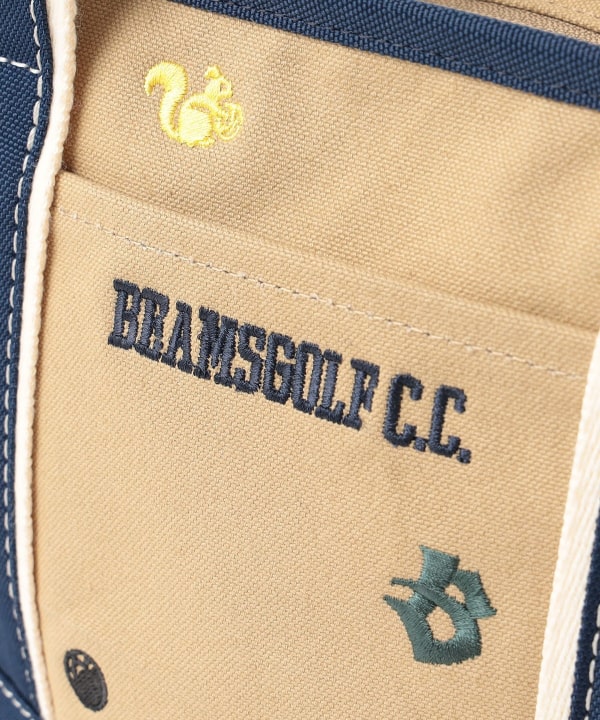 BEAMS GOLF（ビームス ゴルフ）刺繍 総柄カートバッグ．（バッグ