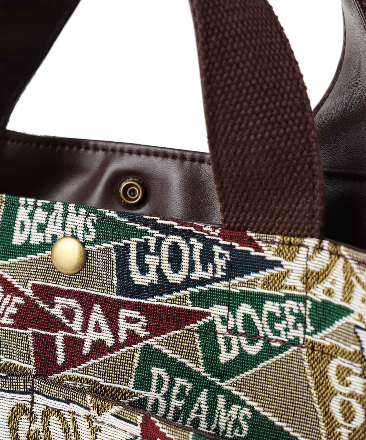 BEAMS GOLF（ビームス ゴルフ）フラッグロゴ 総柄 カートバッグ