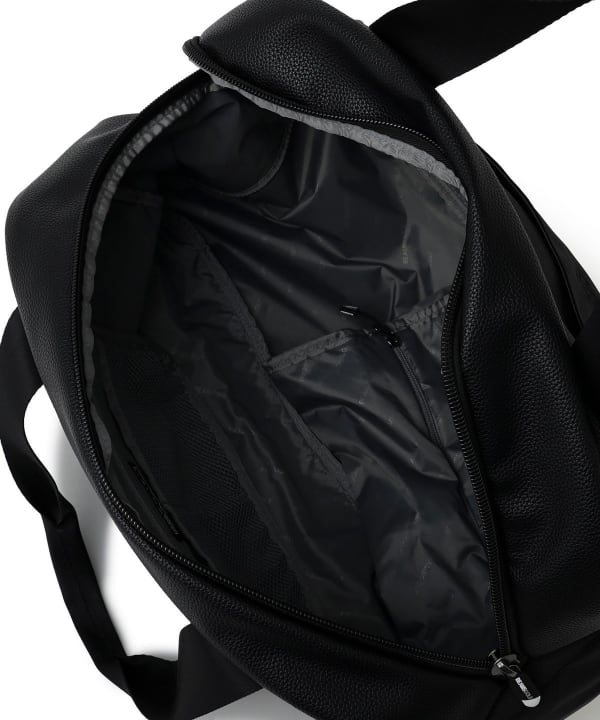 Script logo black Boston bag with shoe pocket