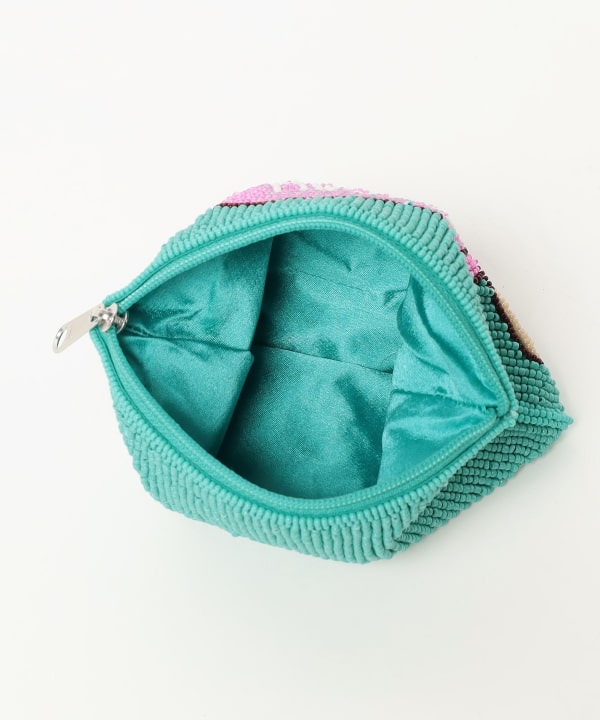 【美品】BEAMS GOLF ビームスゴルフ ポーチ 蛍光グリーン カラビナ付き BEAMS GOLF（ビームス ゴルフ）PEANUTS チャーリー・ブラウン ポーチ