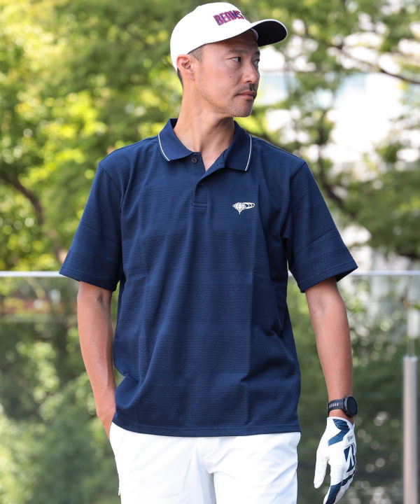 BEAMS GOLF 〈MEN〉BEAMS GOLF ORANGE LABEL / 男裝網布短袖POLO衫 