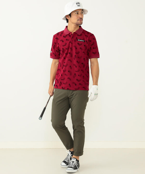 BEAMS GOLF 〈MEN〉BEAMS GOLF ORANGE LABEL / 男裝鹿子織滿版POLO衫 