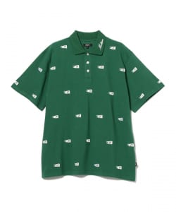 MALBON GOLF / WINSTON フラッグ ピケ ポロシャツ