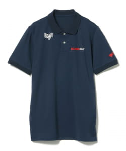 〈MEN〉BEAMS GOLF ORANGE LABEL /  男裝 US系列 彈性鹿子織 LOGO POLO衫