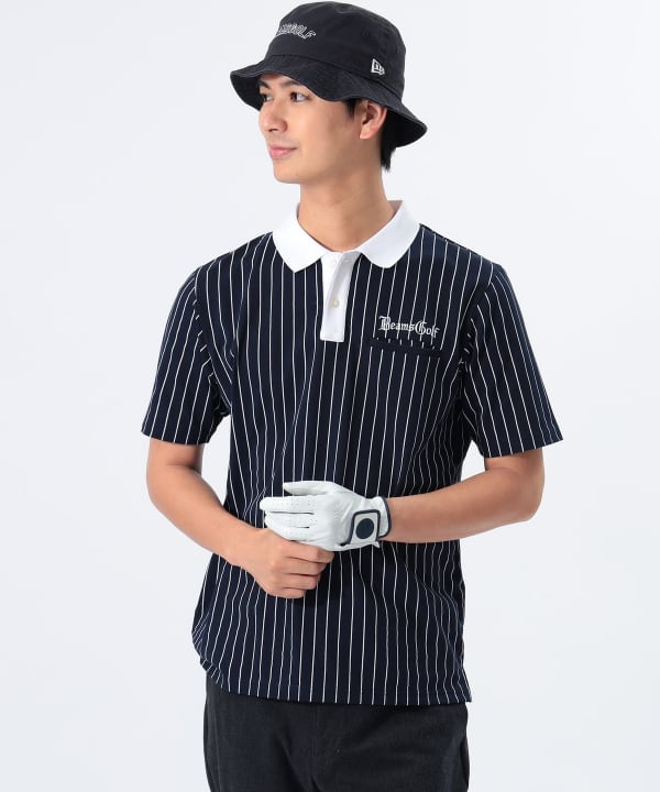 BEAMS GOLF（ビームス ゴルフ）〈MEN〉 ORANGE LABEL / ストライプ クレリック ポロシャツ（シャツ・ブラウス  ポロシャツ）通販｜BEAMS