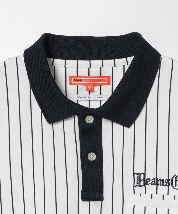 BEAMS GOLF（ビームス ゴルフ）〈MEN〉 ORANGE LABEL / ストライプ クレリック ポロシャツ（シャツ・ブラウス  ポロシャツ）通販｜BEAMS