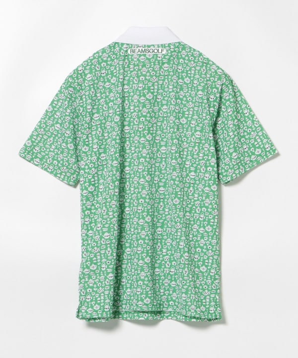 BEAMS BEAMS GOLF ビームスゴルフ L ポロシャツ BEAMS GOLF ドット柄ポロシャツ L BEAMS GOLF（ビームス ゴルフ