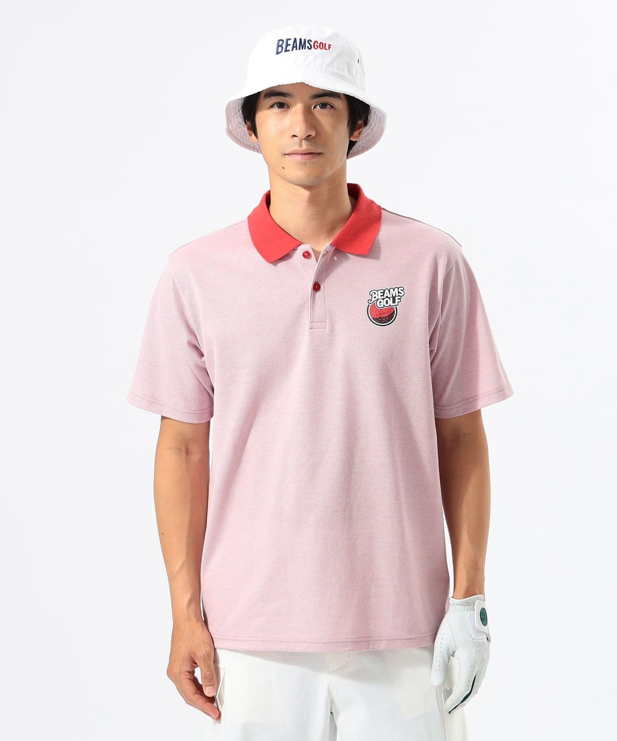 BEAMS GOLF フルーツロゴポロシャツ Mサイズ BEAMS GOLF（ビームス ゴルフ）〈MEN〉ORANGE LABEL / フルーツ