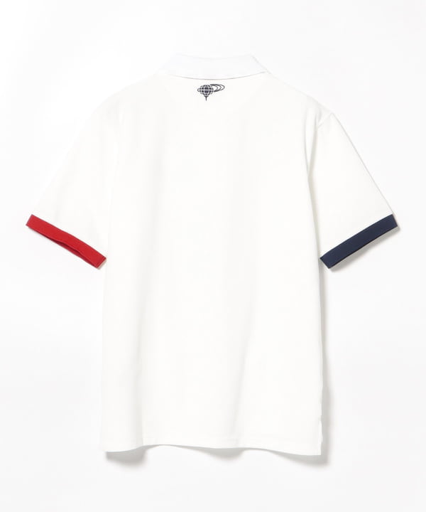 ビームスゴルフ【L】リバティ　可愛いゴルフ柄ポロシャツロゴ刺繍綿100% ピンク BEAMS GOLF（ビームス ゴルフ）〈WOMEN〉ORANGE LABEL / 別注