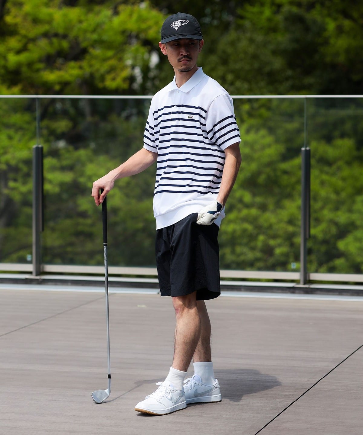 LACOSTE ビームスゴルフコラボ　グレー ポロシャツ ☆ラコステ別注☆ビームスゴルフ ショールカラーポロシャツ
