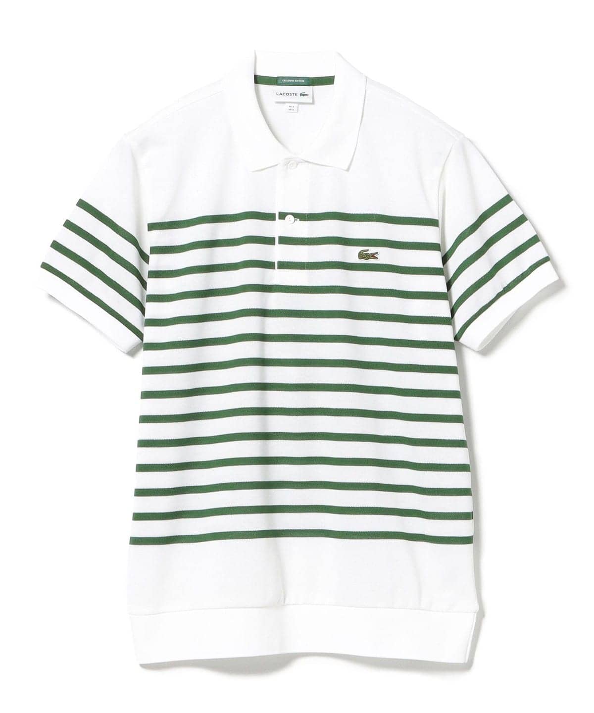 〈MEN〉【別注】LACOSTE ラコステ / 鹿の子 ボーダー ポロシャツ シャツ・ブラウス MEN GREEN XL 〈MEN〉【別注】LACOSTE ラコステ / 鹿の子 ボーダー ポロシャツ シャツ・ブラウス MEN GREEN XL