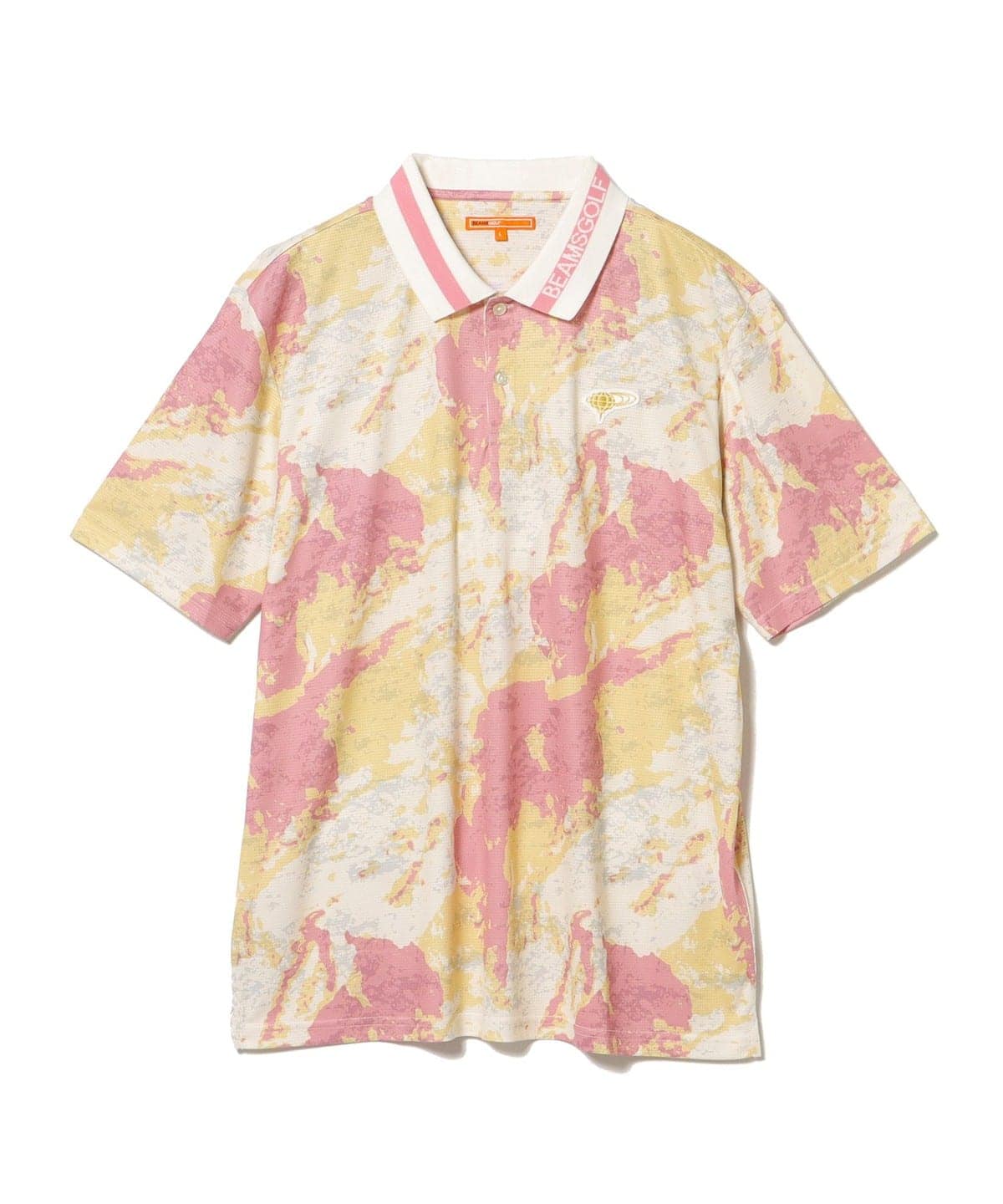 〈MEN〉ORANGE LABEL / マーブルプリント ポロシャツ シャツ・ブラウス MEN IVORY S 〈MEN〉ORANGE LABEL / マーブルプリント ポロシャツ シャツ・ブラウス MEN IVORY S