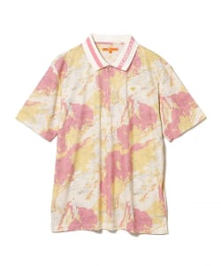 【9/4再値下げ】〈MEN〉ORANGE LABEL / マーブルプリント ポロシャツ