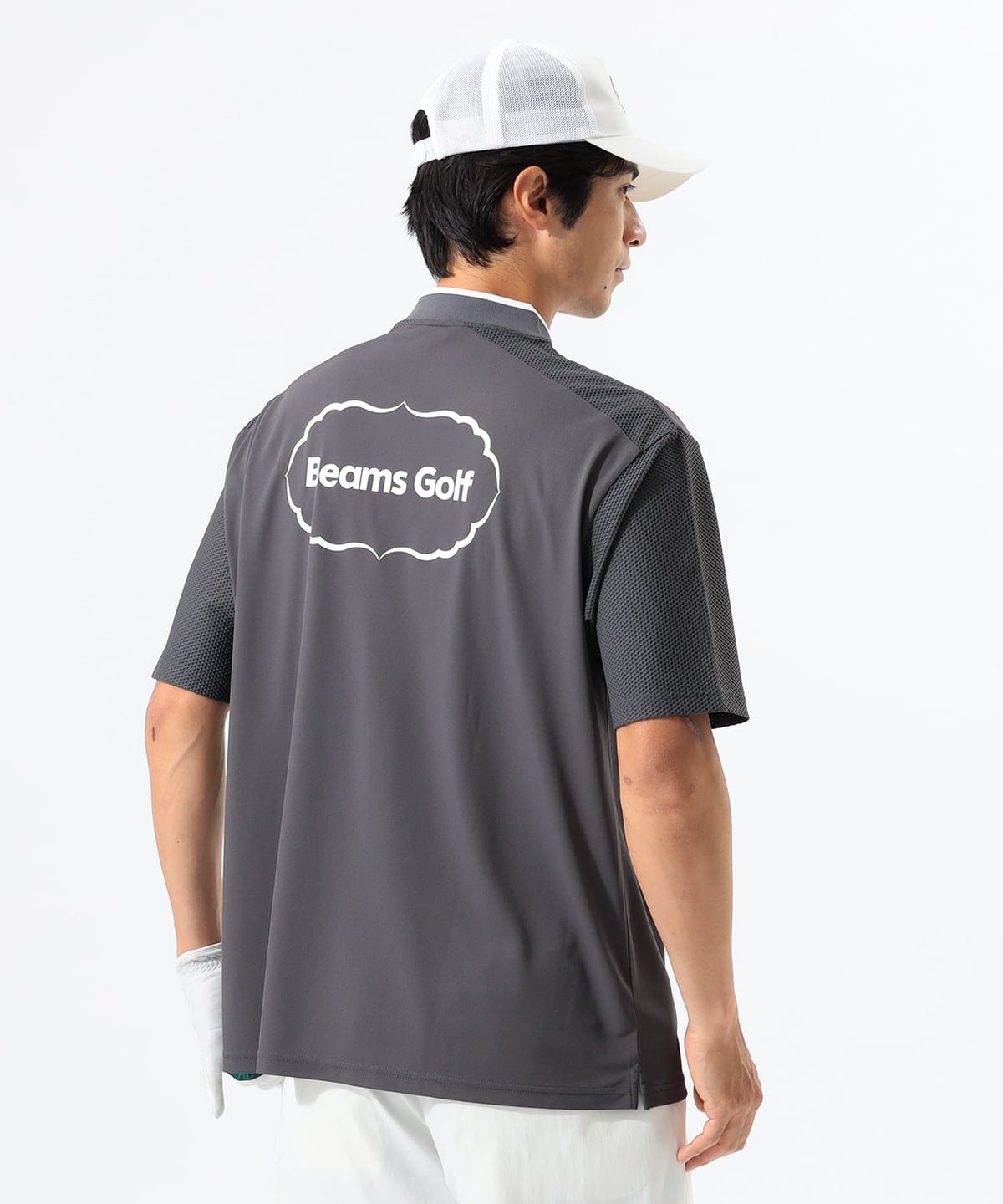ORANGE LABEL / 【DRY・UV・STRETCH】ブレードカラー バッグロゴ ポロシャツ シャツ・ブラウス MEN GREY S ORANGE LABEL / 【DRY・UV・STRETCH】ブレードカラー バッグロゴ ポロシャツ シャツ・ブラウス MEN GREY S