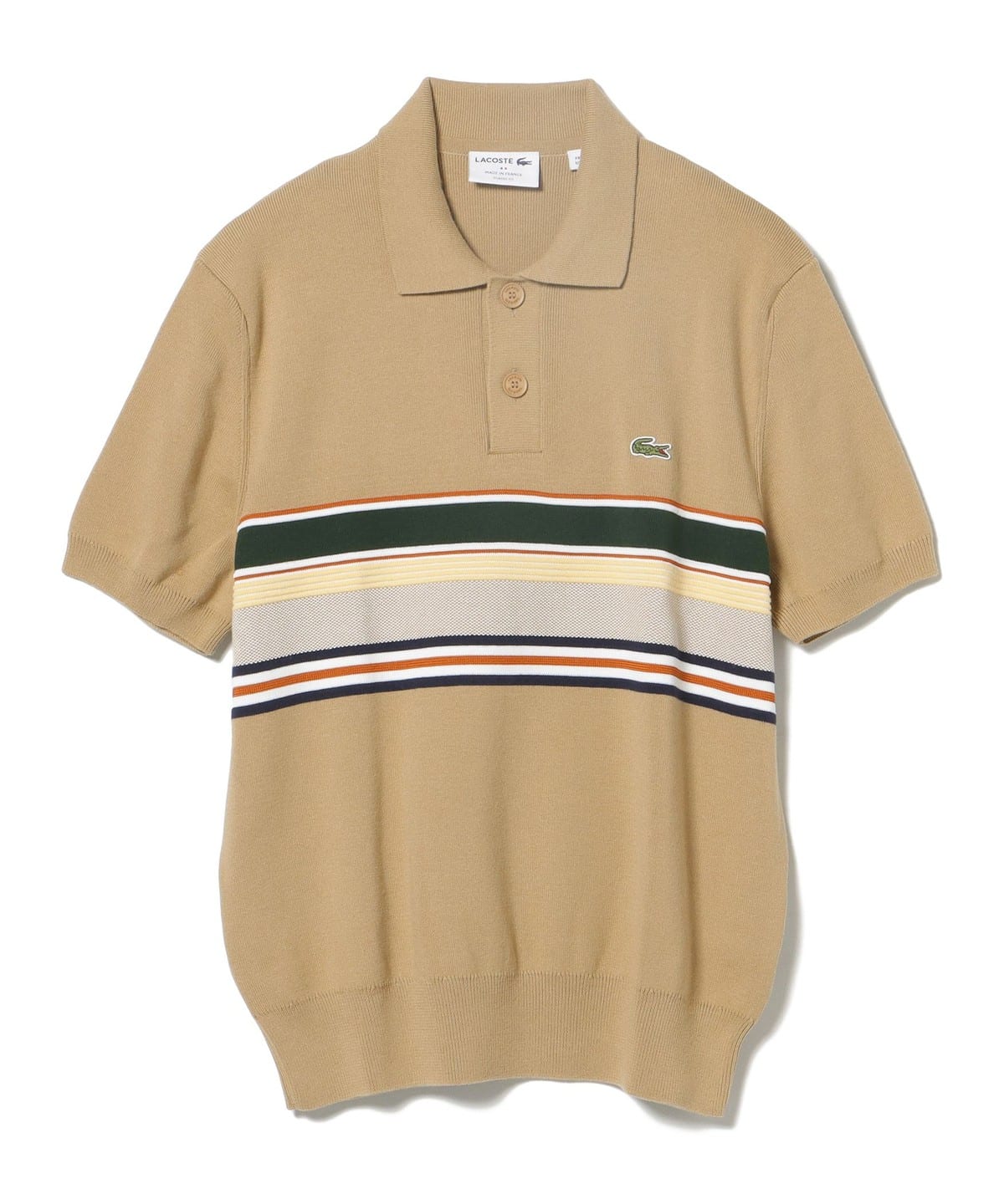 LACOSTE ラコステ / フレンチメイド ポロカラーニット シャツ・ブラウス MEN BEIGE L LACOSTE ラコステ / フレンチメイド ポロカラーニット シャツ・ブラウス MEN BEIGE L