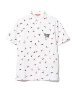BEAMS GOLF ORANGE LABEL / フラッグ プリント シャツ