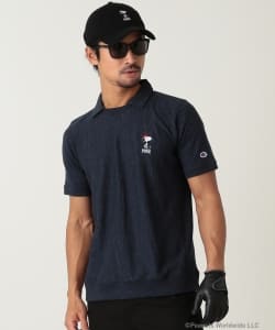 Champion×SNOOPY×BEAMS GOLF / リバースウィーブ ポロシャツ