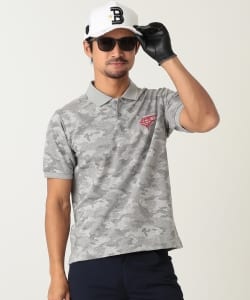 BEAMS GOLF ORANGE LABEL / 迷彩 ジャカード ポロシャツ