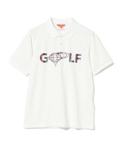 ▲BEAMS GOLF ORANGE LABEL / チェックロゴ ポロシャツ