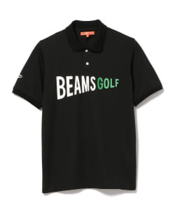 ＜MEN＞BEAMS GOLF ORANGE LABEL / フラッグロゴ プリント ポロシャツ