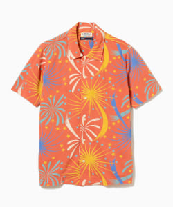 〈MEN〉SUN SURF × BEAMS GOLF / "FIREWORKS" ALOHA ポロシャツ