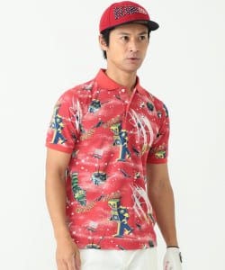 SUN SURF×BEAMS GOLF / 別注 THE DAYS OF SPACE ROBOT ポロシャツ