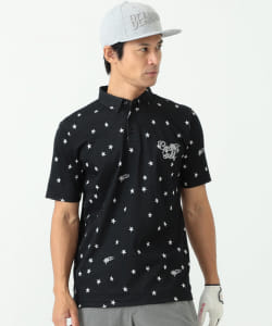 BEAMS GOLF ORANGE LABEL / 星 ジャカード ボタンダウン ポロシャツ