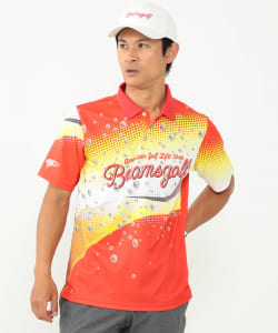 BEAMS GOLF ORANGE LABEL / DRINK パターン ポロシャツ