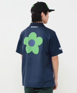 ＜MEN＞BEAMS GOLF ORANGE LABEL / フラワー バックプリント ポロシャツ