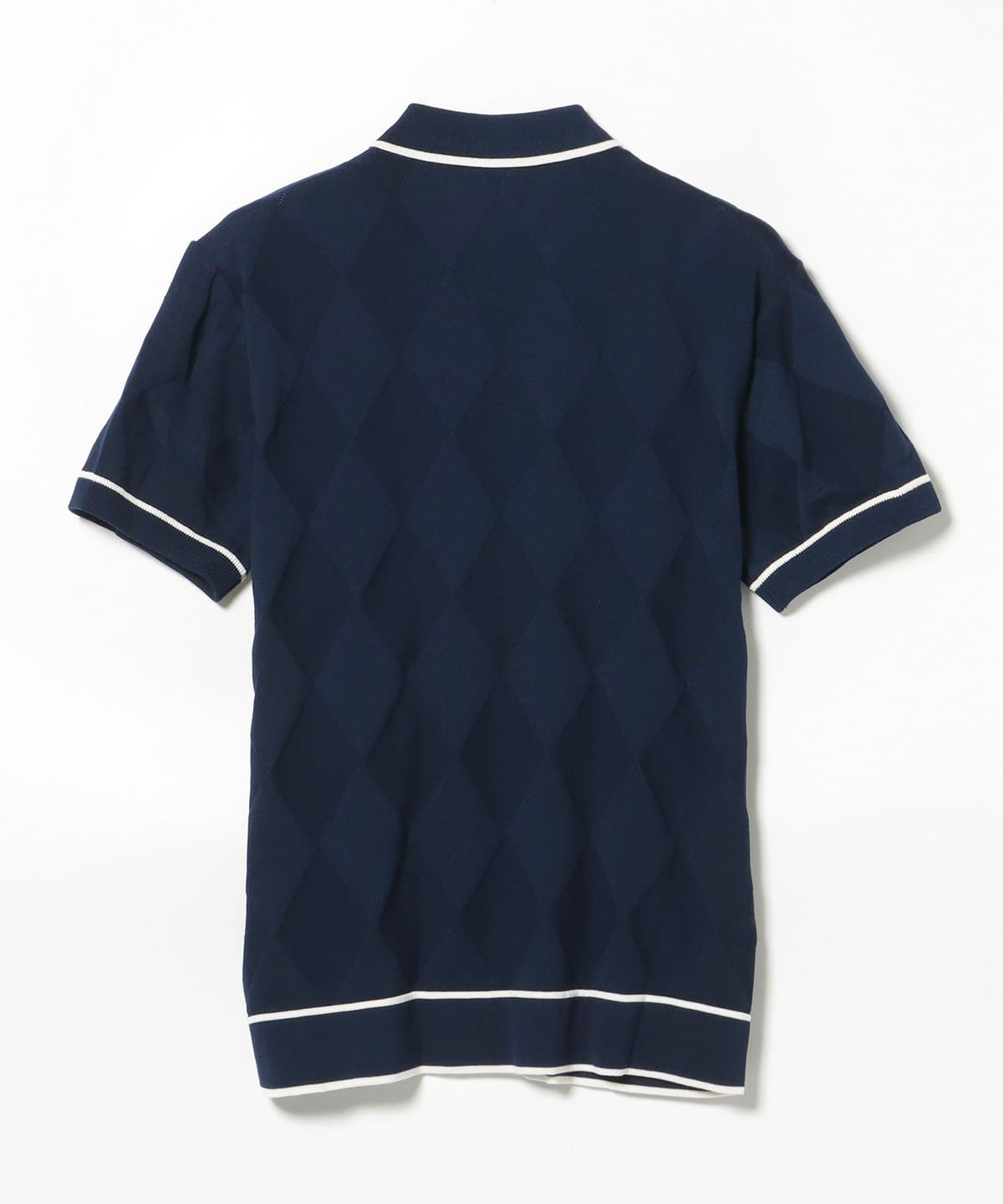 【未着用】 BEAMS GOLF メンズ 半袖 ニットシャツ S BEAMS GOLF（ビームス ゴルフ）adidas Golf / Originals アーガイル