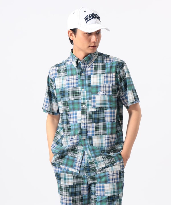 〈MEN〉ORANGE LABEL / マドラスチェック シャツ Model：H181 B92 W79 H96 Size：L