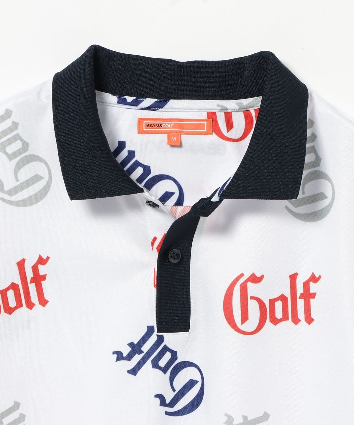 BEAMS GOLF（ビームス ゴルフ）ORANGE LABEL / 総柄 ロゴ ポロシャツ