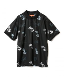 ORANGE LABEL / 総柄 ロゴ ポロシャツ