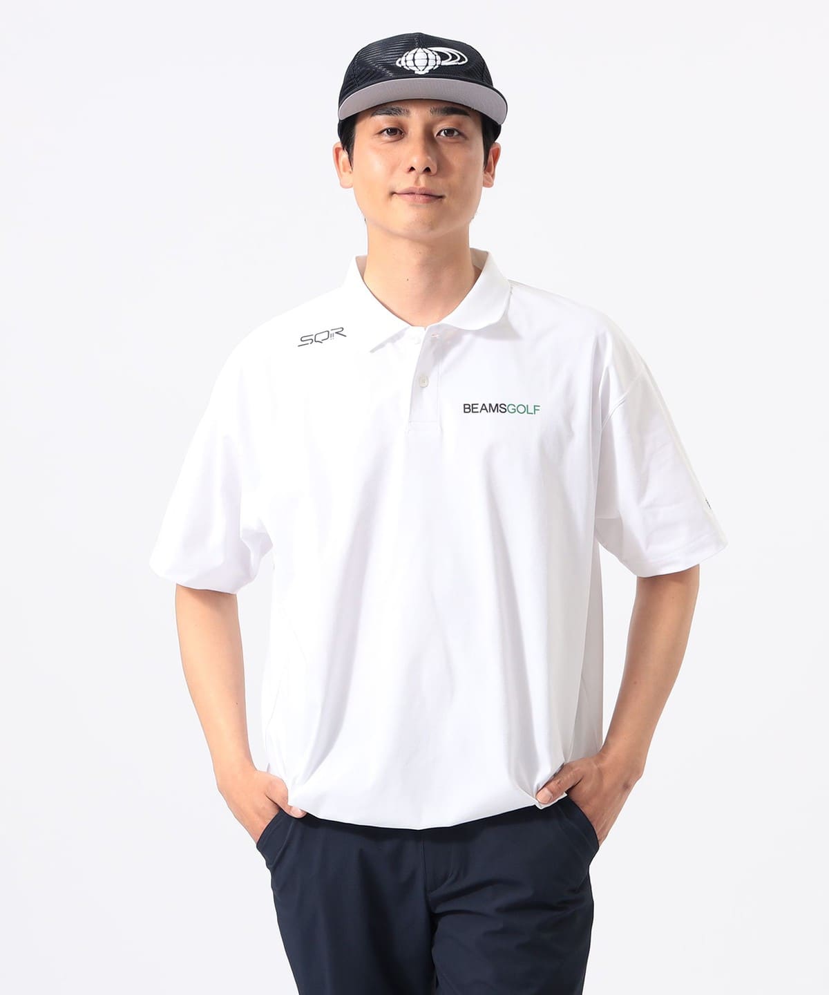 BEAMS GOLF BEAMS GOLF LABEL / US Series SQR Big Silhouette Polo