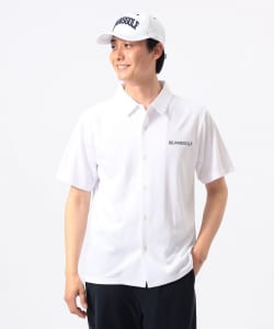 ORANGE LABEL / ストレッチ バックロゴ フロントオープン ポロシャツ（吸水速乾・UVカット）