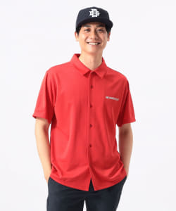 ORANGE LABEL / ストレッチ バックロゴ フロントオープン ポロシャツ（吸水速乾・UVカット）