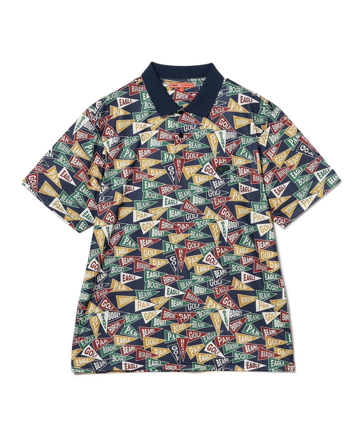 BEAMS GOLF (BEAMS GOLF) ORANGE LABEL / Flag Print Polo Shirt