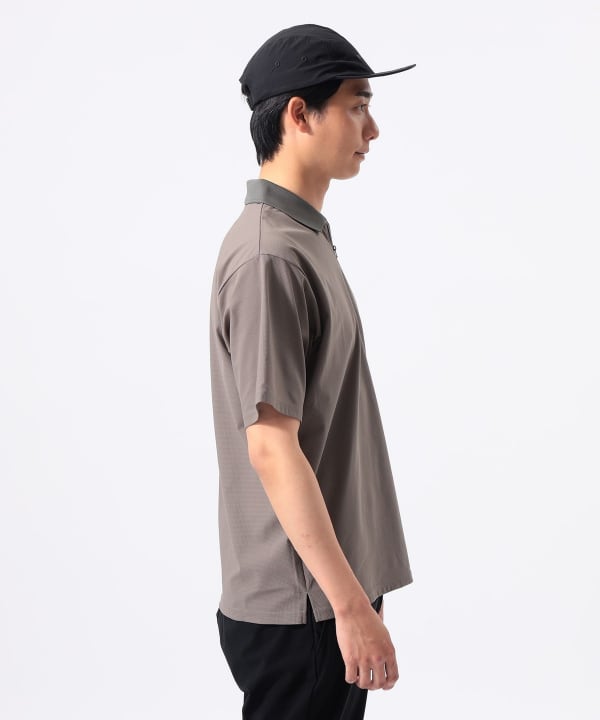 BEAMS GOLF BEAMS GOLF ORANGE / Flex Dry Half-Zip Polo Shirt