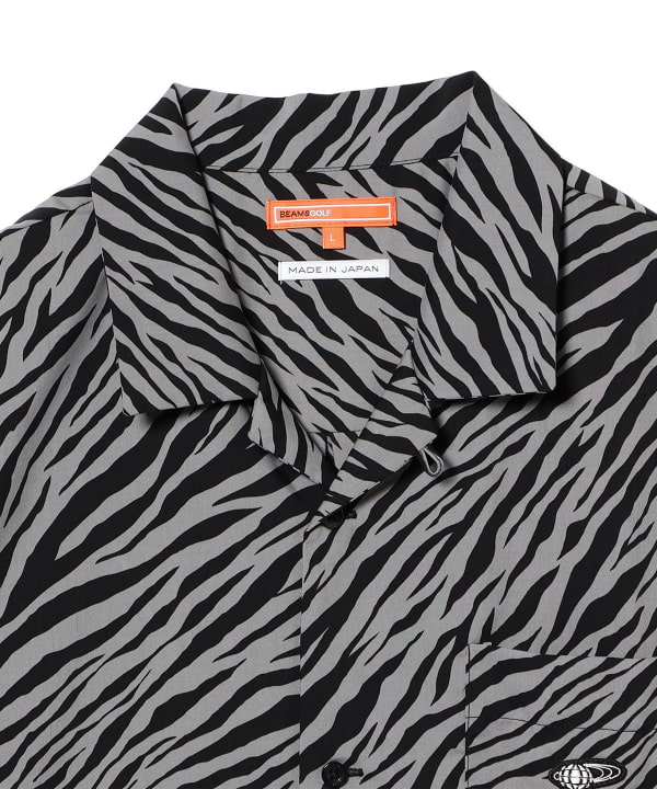 お*く様 BEAMS GOLF ORANGE LABEL / マルチロゴ セータ BEAMS GOLF（ビームス ゴルフ）ORANGE LABEL / ゼブラ柄 フルオープン