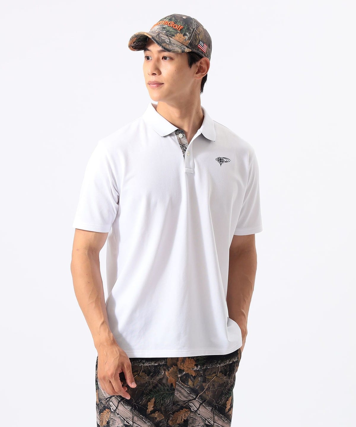 美品 パーリーゲイツ ポロシャツ パームツリー XL相当 ブラウン ゴルフ 6 BEAMS GOLF（ビームス ゴルフ）ORANGE LABEL / プライムフレックス（R