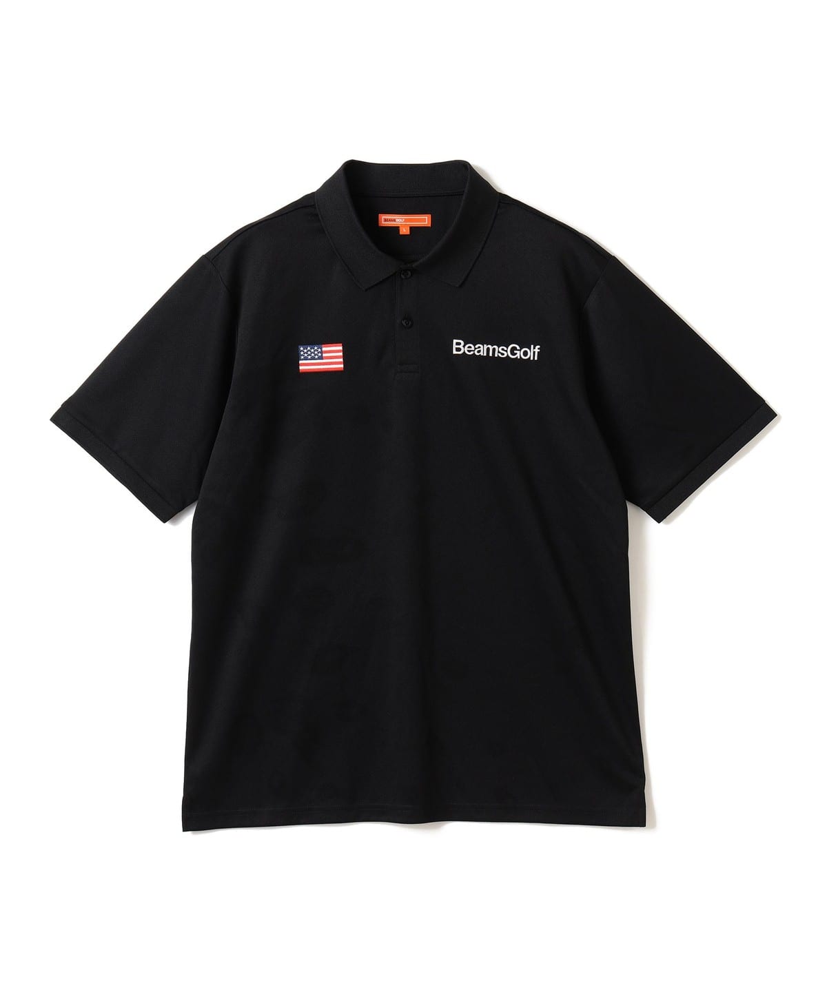 BEAMS GOLF（ビームス ゴルフ）ORANGE LABEL / 星条旗 刺繍 ポロシャツ
