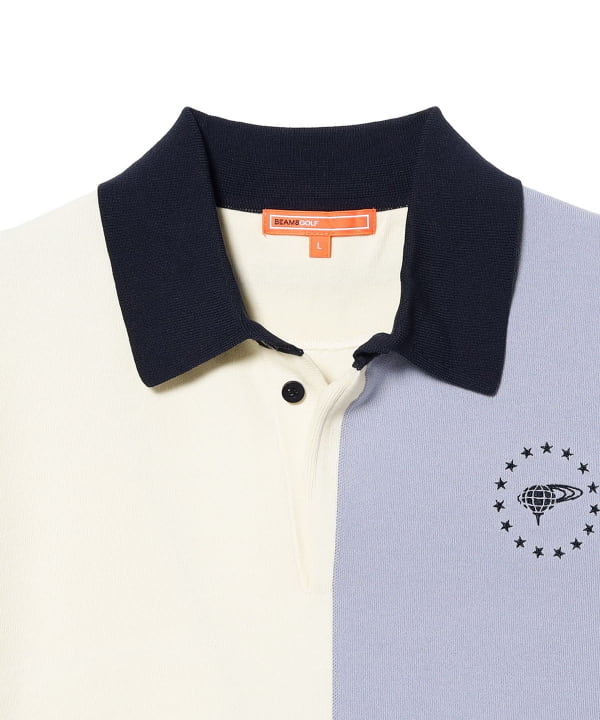 【+10%ポイントUP】ORANGE LABEL / クレイジーパターン ニット ポロシャツ