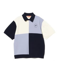 【+10%ポイントUP】ORANGE LABEL / クレイジーパターン ニット ポロシャツ