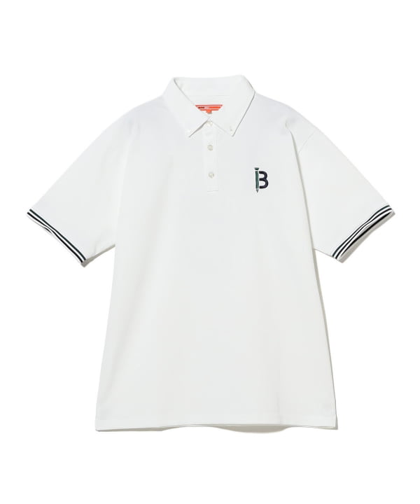 BEAMS GOLF（ビームス ゴルフ）B-Teeロゴ刺繍 ボタンダウン ポロシャツ