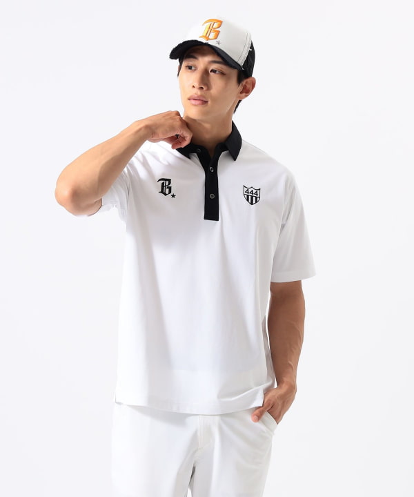 【WEB別注】【別注】YOSHINORI KOTAKE / ポロシャツ (吸水速乾・UVカット） Model : H:185 B:93 W:72 H:92  Size：L