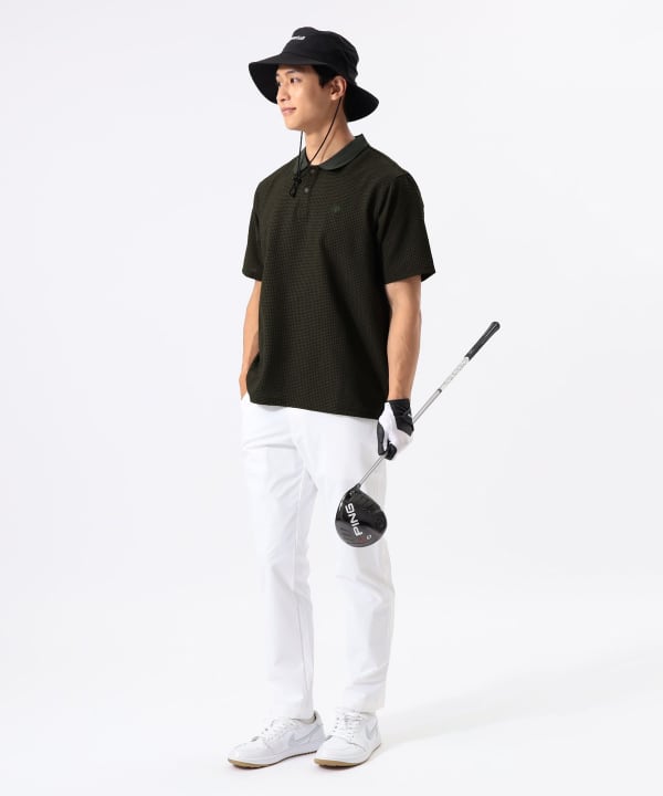 ORANGE LABEL / ドットエア（Ｒ）メッシュポロシャツ2（吸水速乾） Model : H:185 B:93 W:72 H:92  Size：L