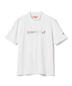 【アウトレット】〈UNISEX〉BEAMS GOLF ORANGE LABEL / クレイジーカラーロゴ モックネックシャツ