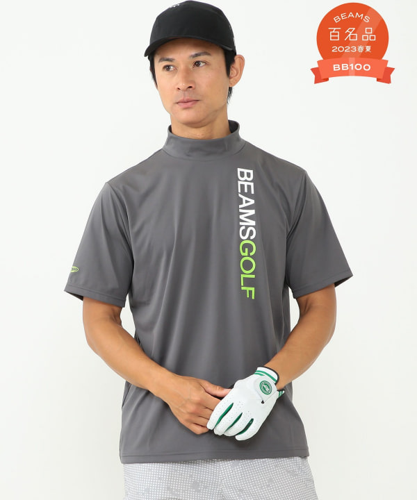 BEAMS GOLF ORANGE LABEL / スポーツロゴ モックタートルネック シャツ-