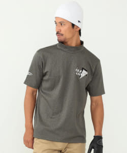 ＜MEN＞BEAMS GOLF ORANGE LABEL / トライアングルロゴ 半袖 モックタートルネック シャツ